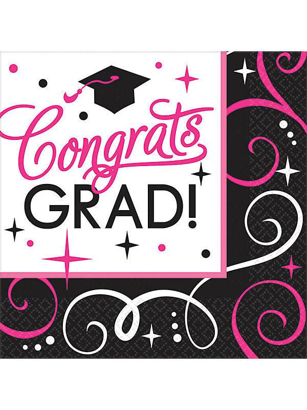 Congrats Grad Sparkling Luncheon Napkins 36ct - Amscan