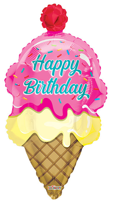 36" Birthday Ice Cream Cone - Conver USA