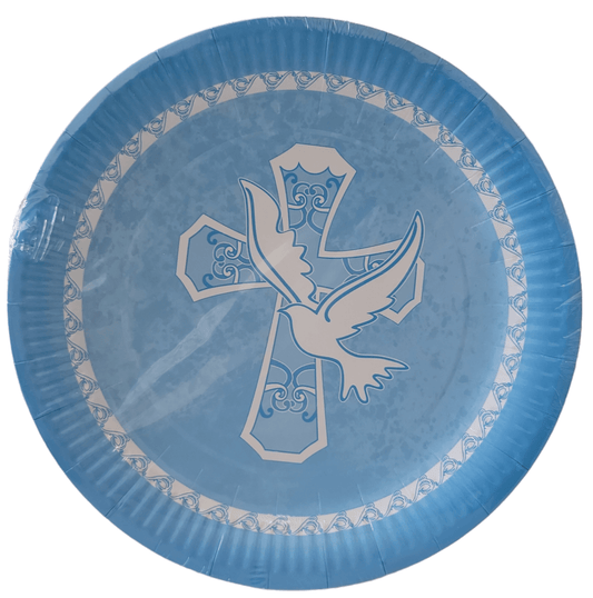 Cross Blue 7" Paper Plates 8ct