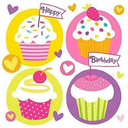 Cupcake Party luncheon Napkins 16ct - Amscan