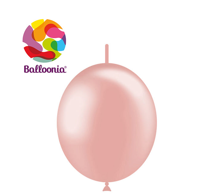 Balloonia 12" Decolink Metallic Rose Gold 50ct