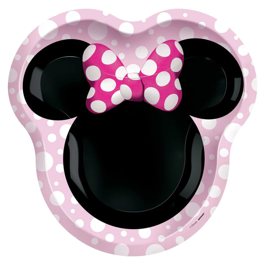 Disney Minnie Mouse Forever 10.5" Shaped Plate 8ct - Amscan