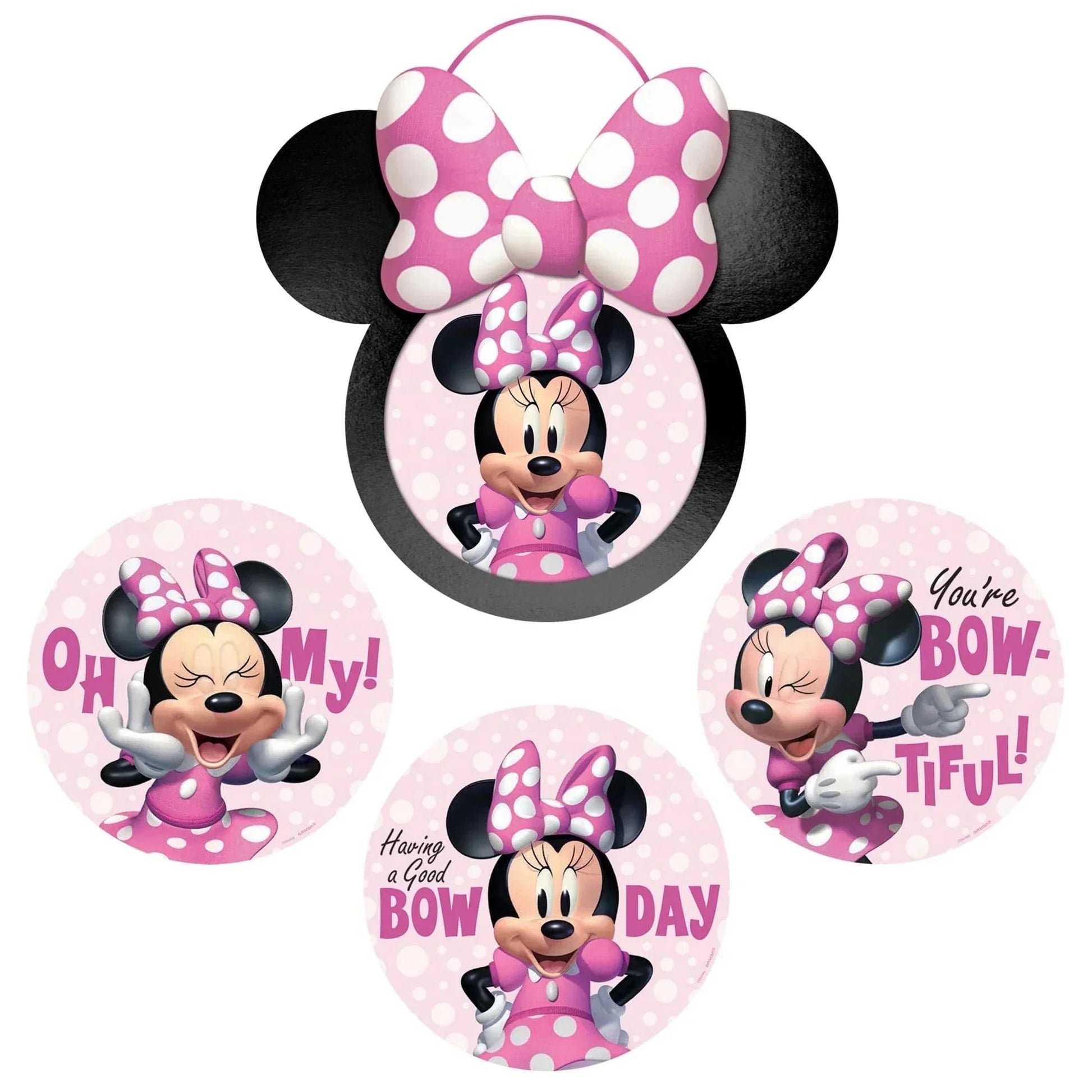 Disney Minnie Mouse Wall Cutout Decoration 6ct - Amscan