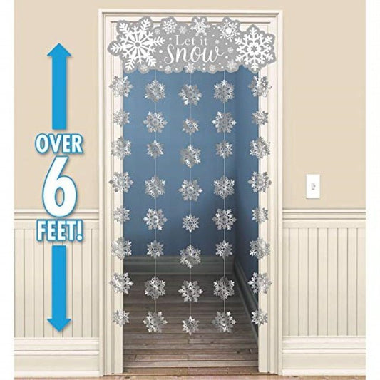 Doorway Curtain - Let It Snow Snowflake