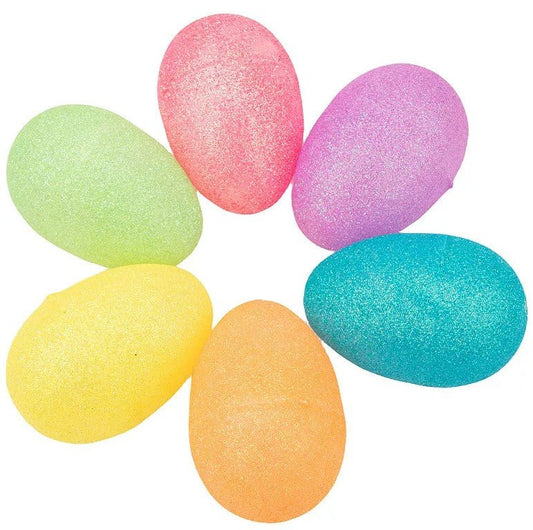 Easter Glitter Eggs Assorted 6ct - Amscan