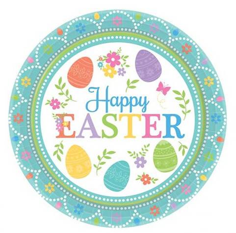 Easter Lovely 7in Plates 8ct - Amscan