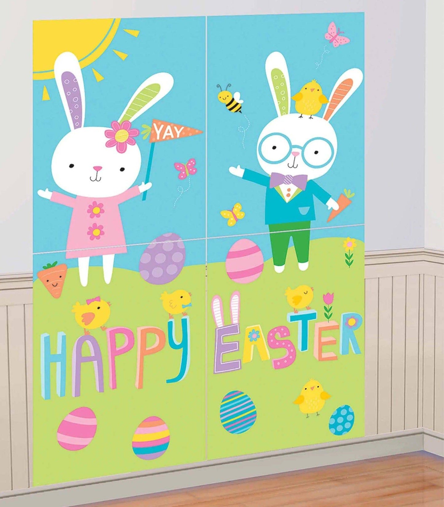 Easter Scene Setters Wall Decoration 4ct - Amscan