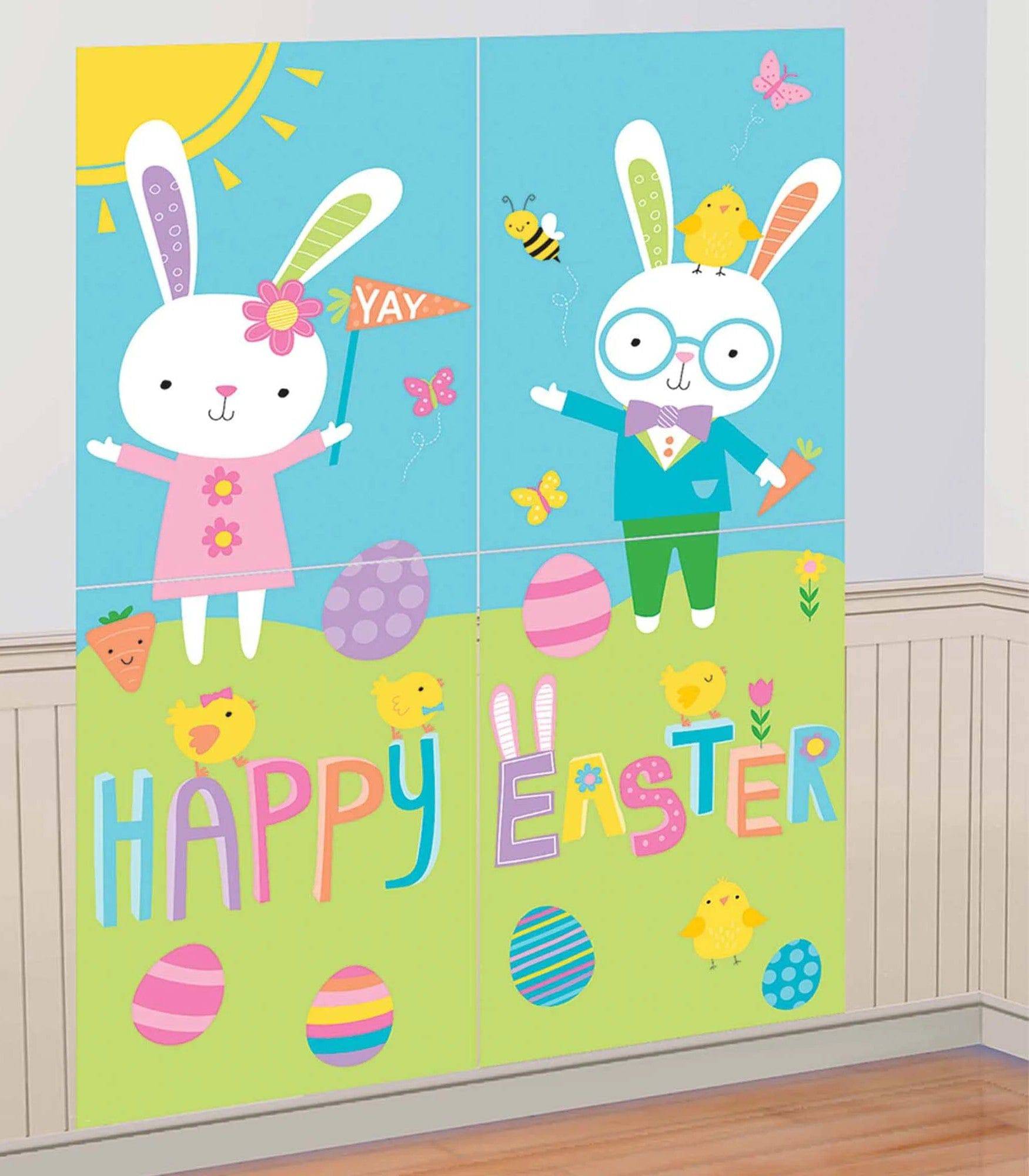 Easter Scene Setters Wall Decoration 4ct - Amscan