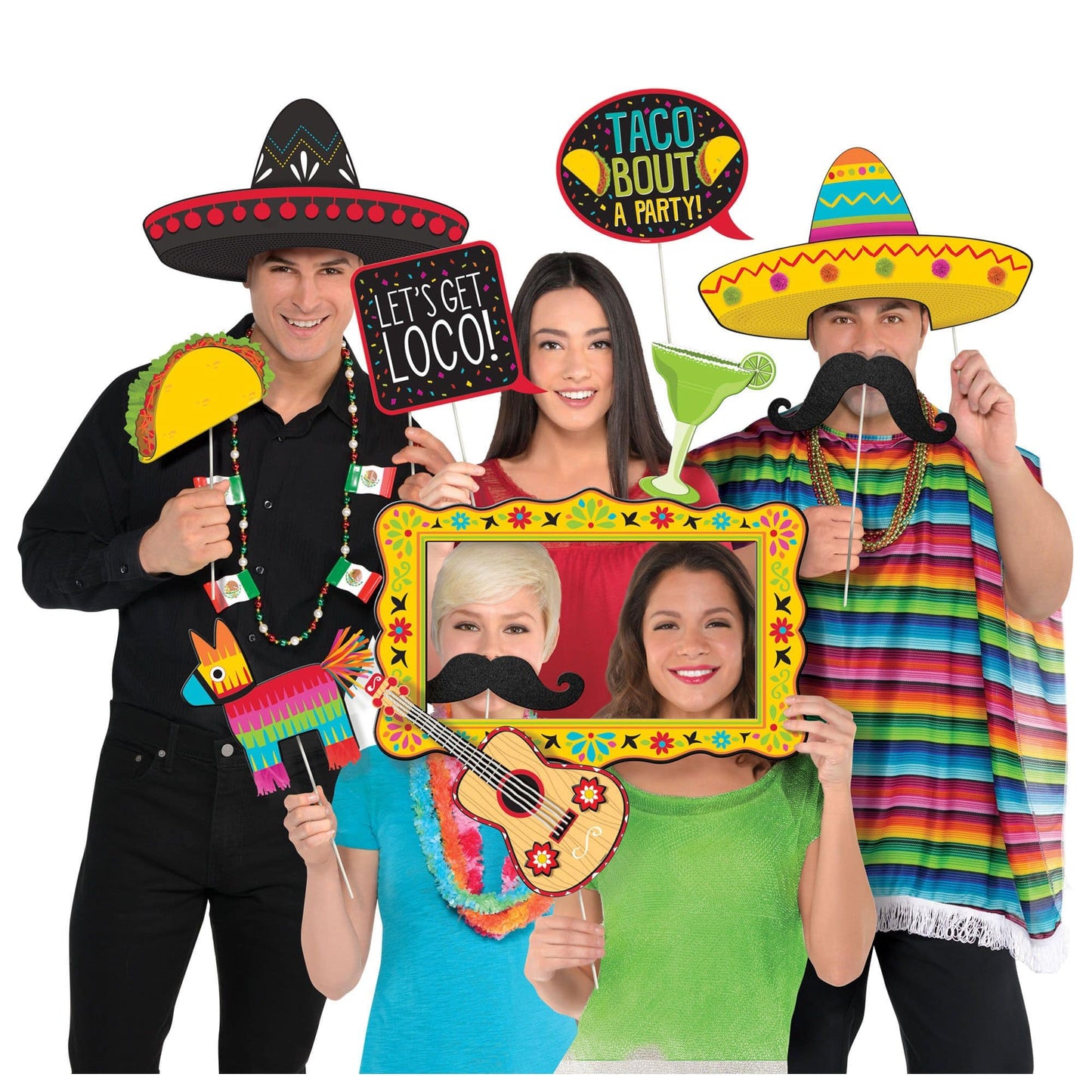 Fiesta Deluxe Jumbo Photo Props 12ct - Amscan