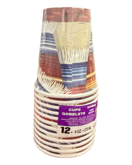 Fiesta Serape 9oz Paper Cups 8ct - Unique