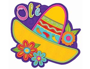 Fiesta Sombrero Wall Cut - out 1ct - Amscan