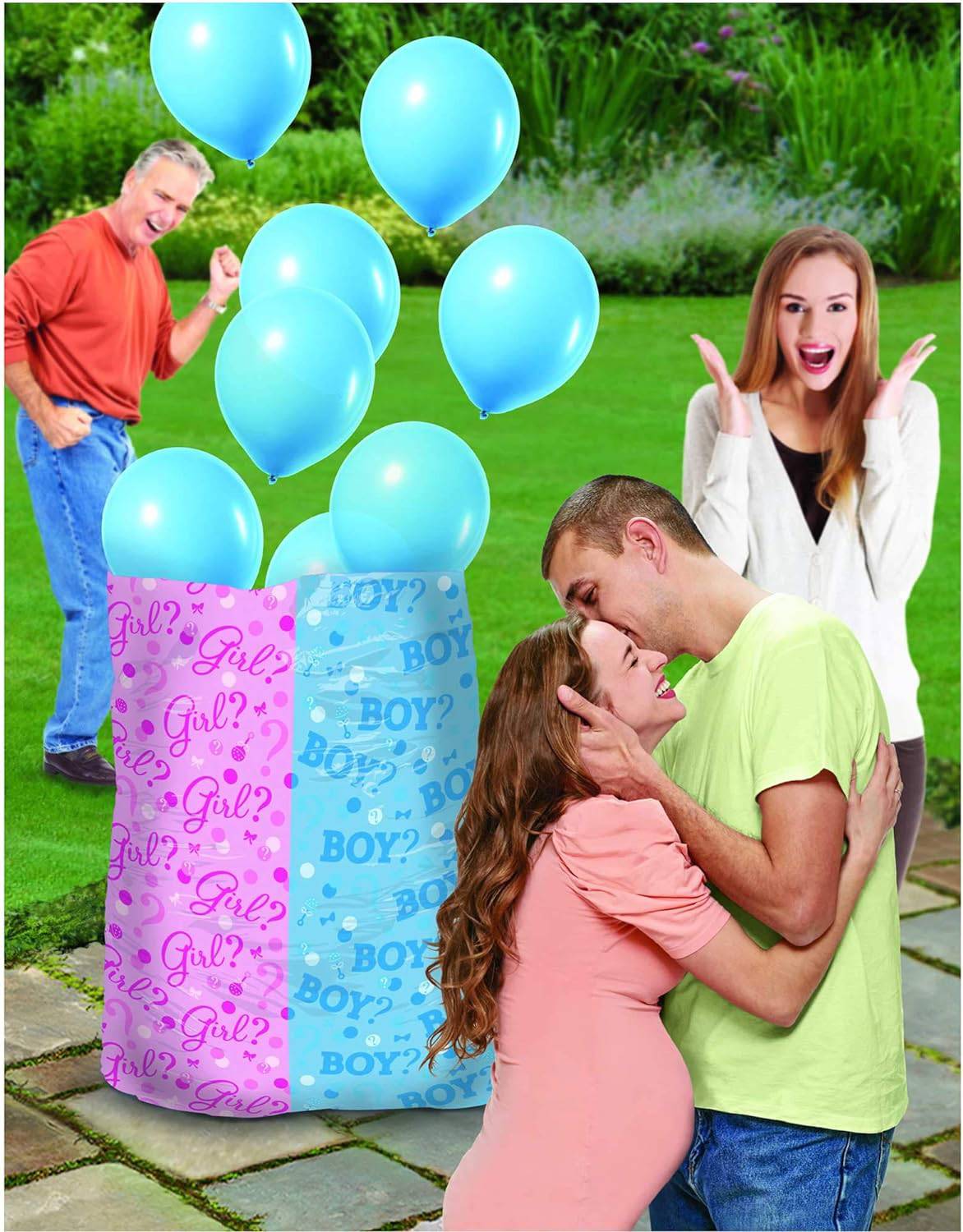 Gender Reveal BOY Balloon Release Sack 8 - 12" Blue Balloons