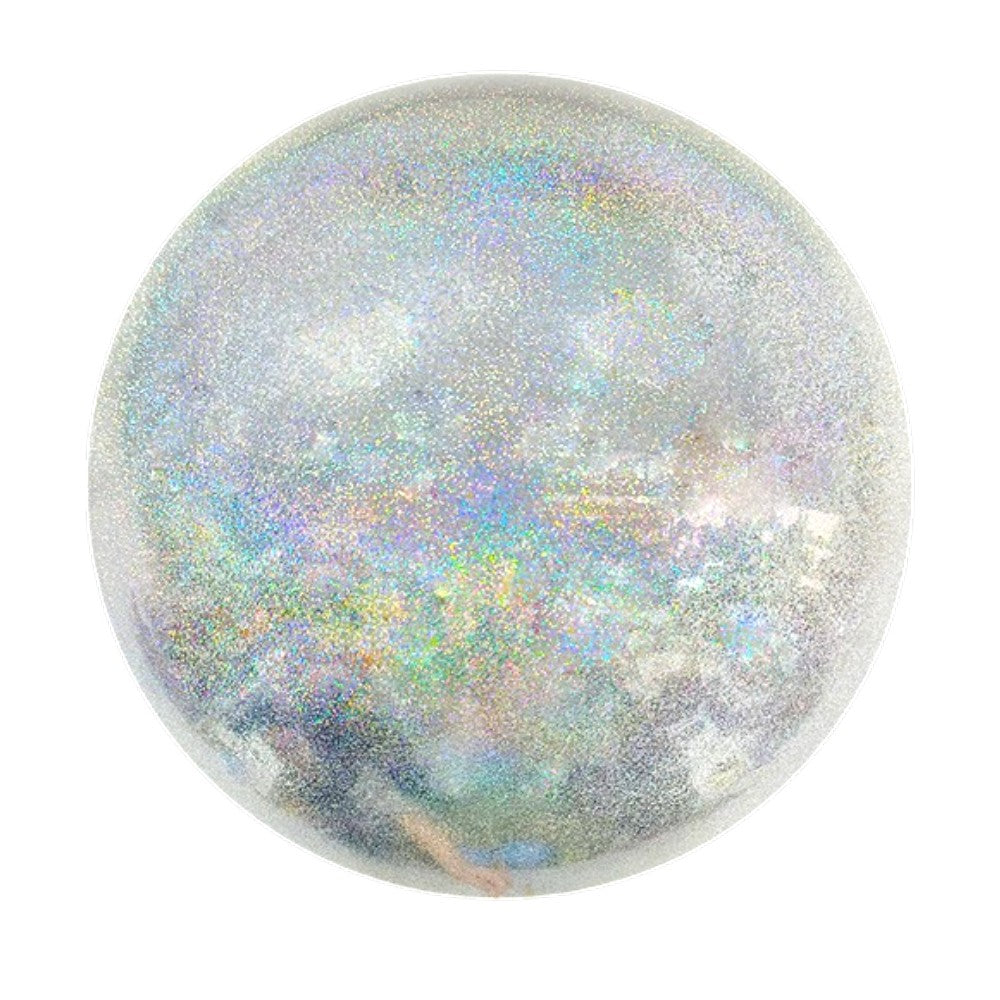 18" Glitter Clear BOBO Balloon - Silver - Winner Party