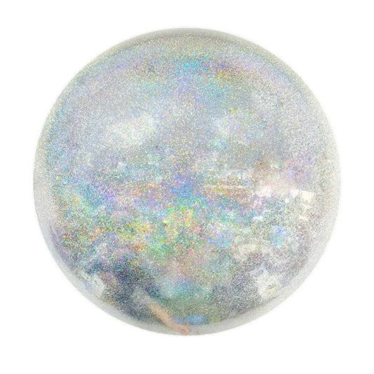 18" Glitter Clear BOBO Balloon - Silver - Winner Party