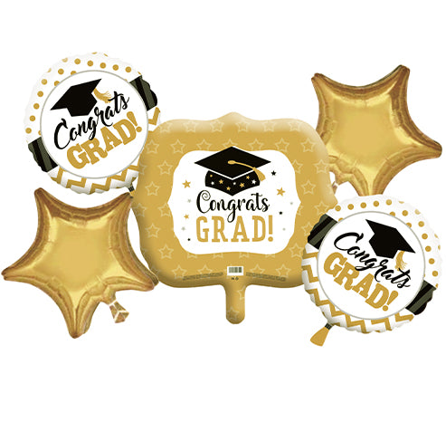 Winner Party Gold Graduation Bouquet 5pc