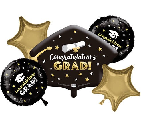 Graduation Balloon Bouquet 5ct - Winner Party