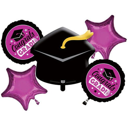 Graduation Balloon Bouquet 5ct - Winner Party