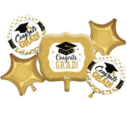 Graduation Balloon Bouquet 5ct - Winner Party