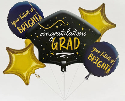 Graduation Balloon Bouquet 5ct - Winner Party