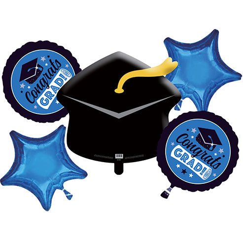 Graduation Balloon Bouquet 5ct - Winner Party