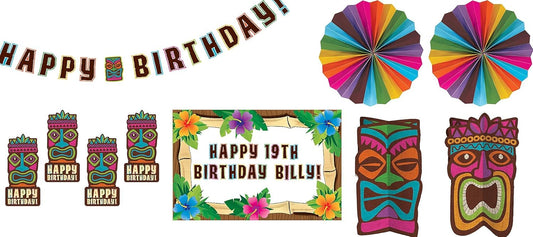 Happy Birthday Tiki Room Decorating Kit