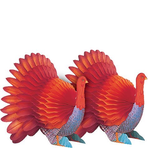 Honeycomb Centerpieces - Orange Turkey (2ct)