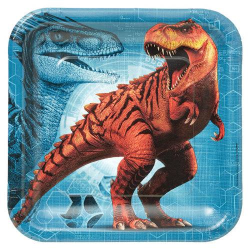 Jurassic World Dino Hybrid Large Paper Plates (8 Count) - Amscan