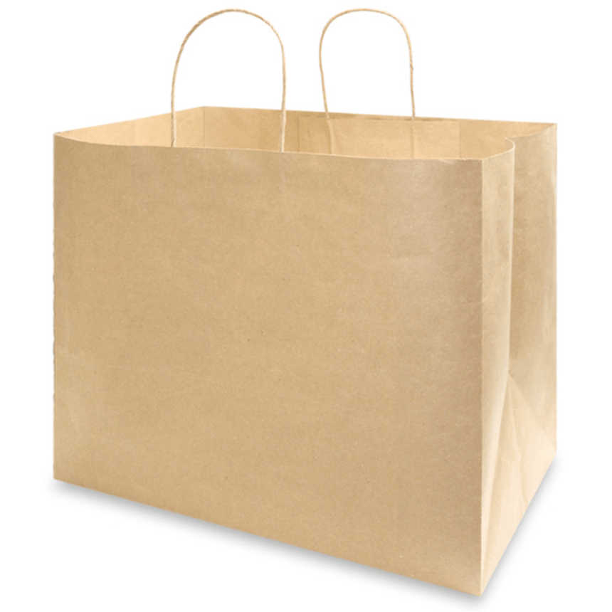 Kraft Bag - Large Boutique Delivery Handle (12ct)