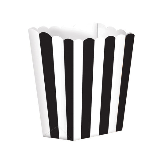 Cajas de Favor - Rayas Negras (5pz) - Amscan
