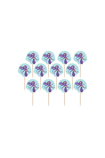 Mermaid Wishes Cupcake Toppers Picks 24ct - Amscan