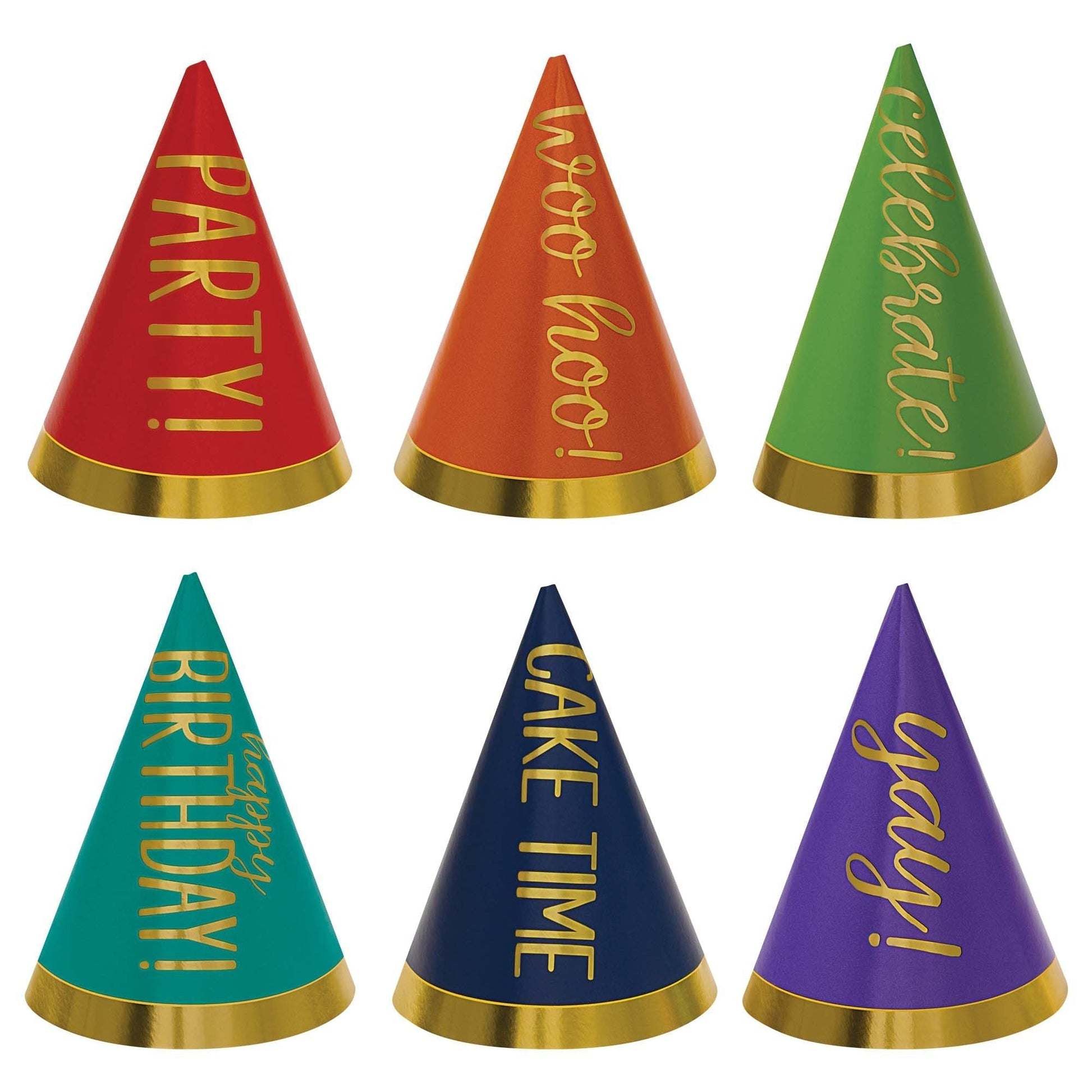 Mini Party Hats - Assorted (12ct)