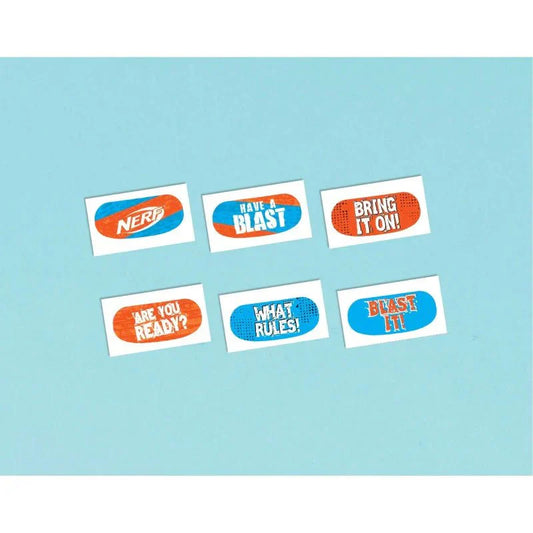 Nerf Face Tattoos 12pc