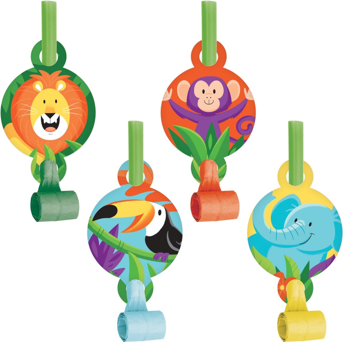 Party Blowers - Jungle Animals (8ct)