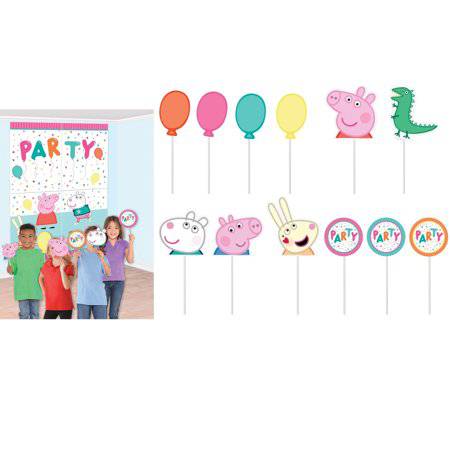 Peppa Pig Confetti Party Scene Setter w/ Props 16ct - Amscan