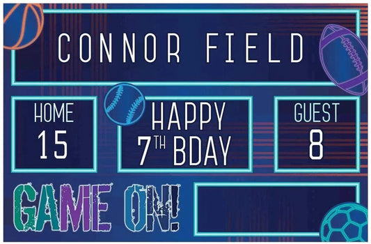 Personalized Sign - Stadium Scoreboard Birthday Baller