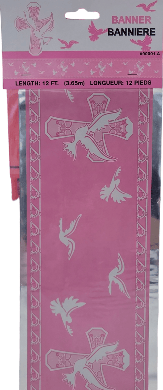 Pink Cross Banner 12ft