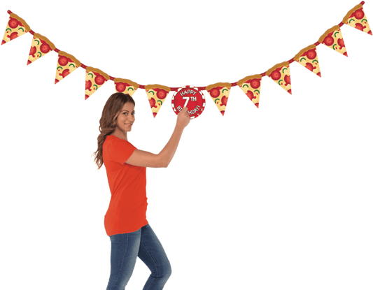 Pizza Party Birthday Banner Kit 9ft