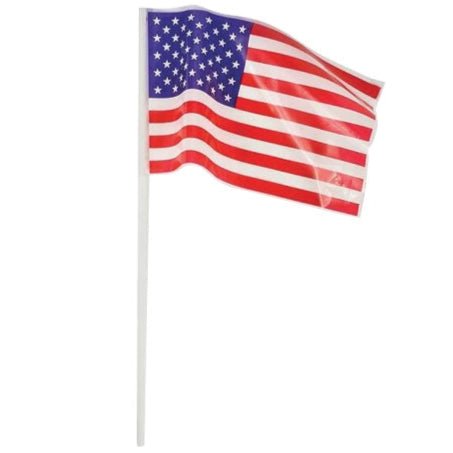 Plastic Flag with Stick - USA