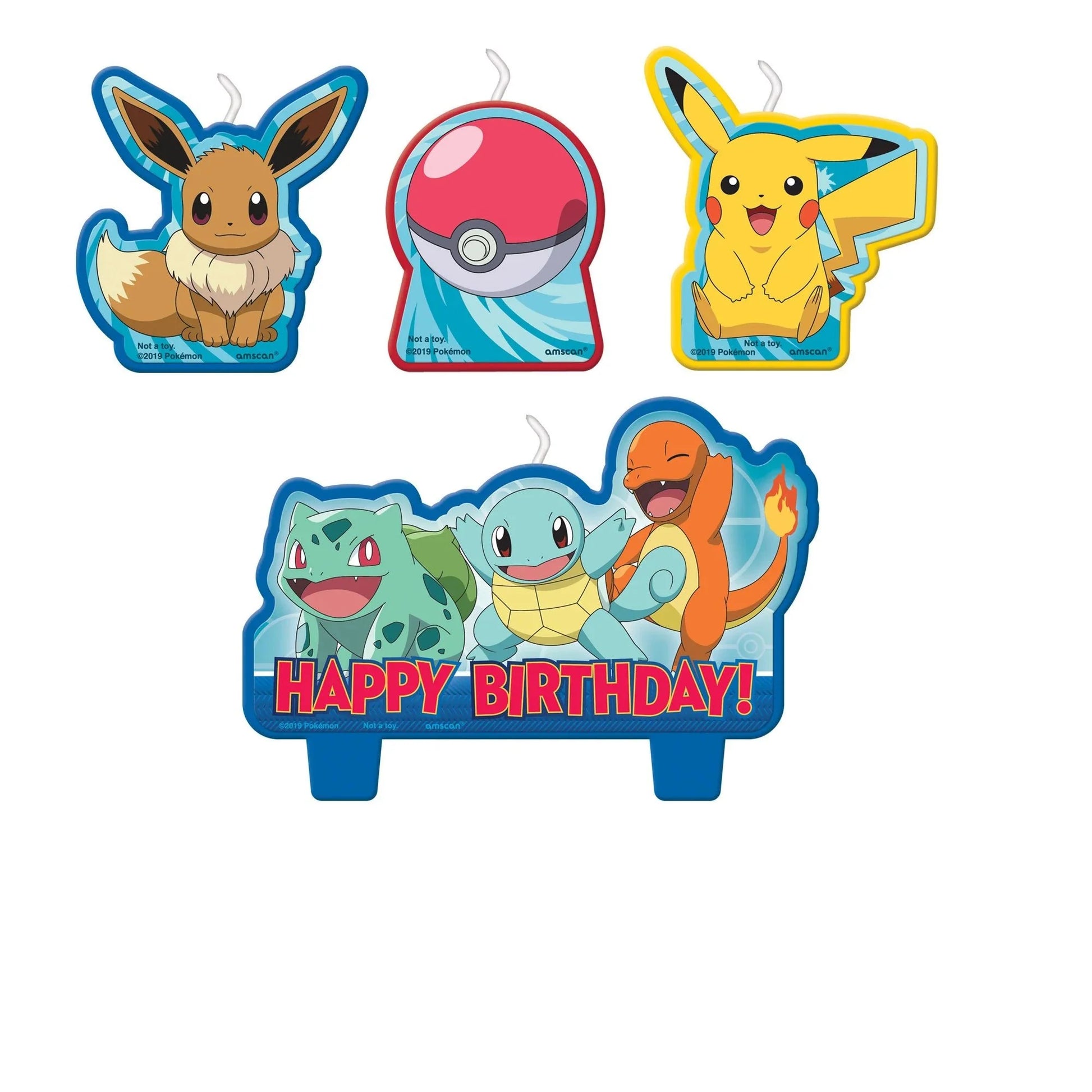 Pokemon Birthday Candle 4Ct - Amscan
