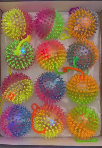 3" Flashing Spiky Balls (12ct)