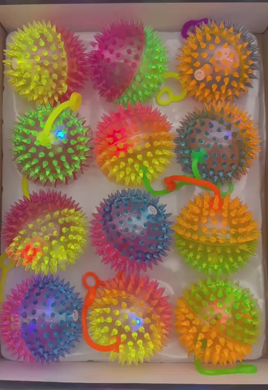 3" Flashing Spiky Balls (12ct)