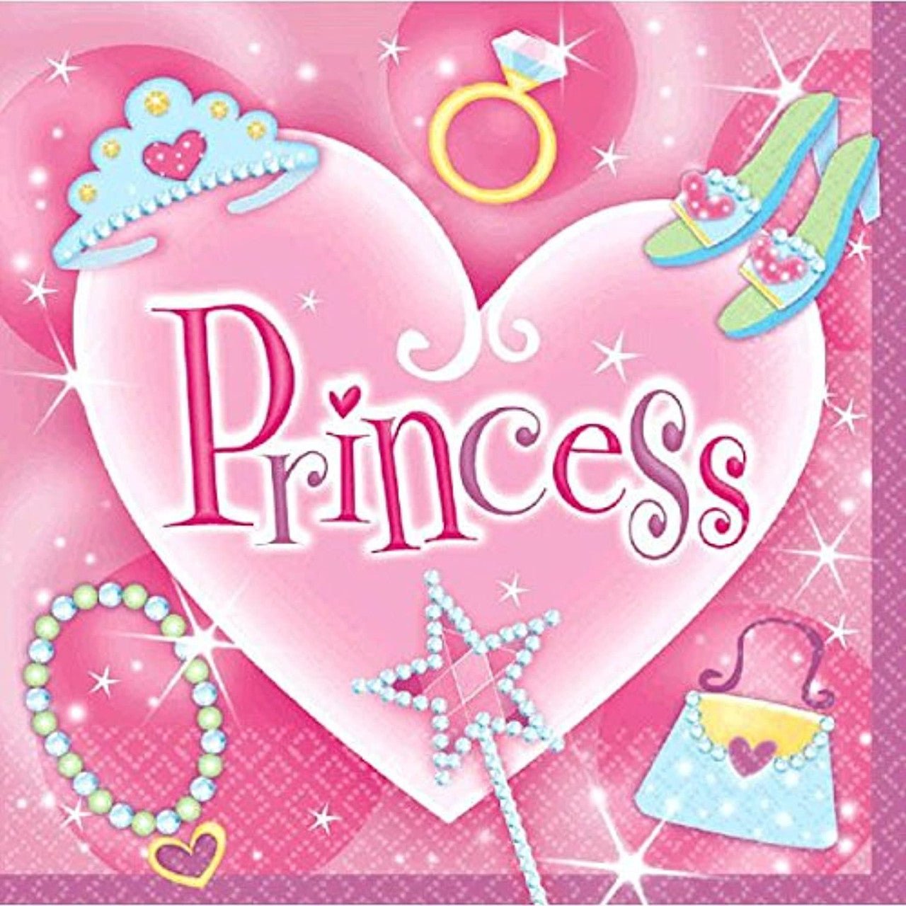 Princess Luncheon Napkins 16ct - Amscan