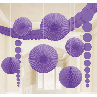 Purple Room Decorating Kit 9pc