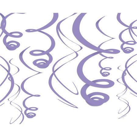 Purple Swirl Decoration 12pc