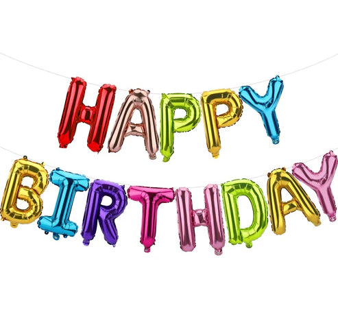 Happy Birthday 16" Candy Foil Banner