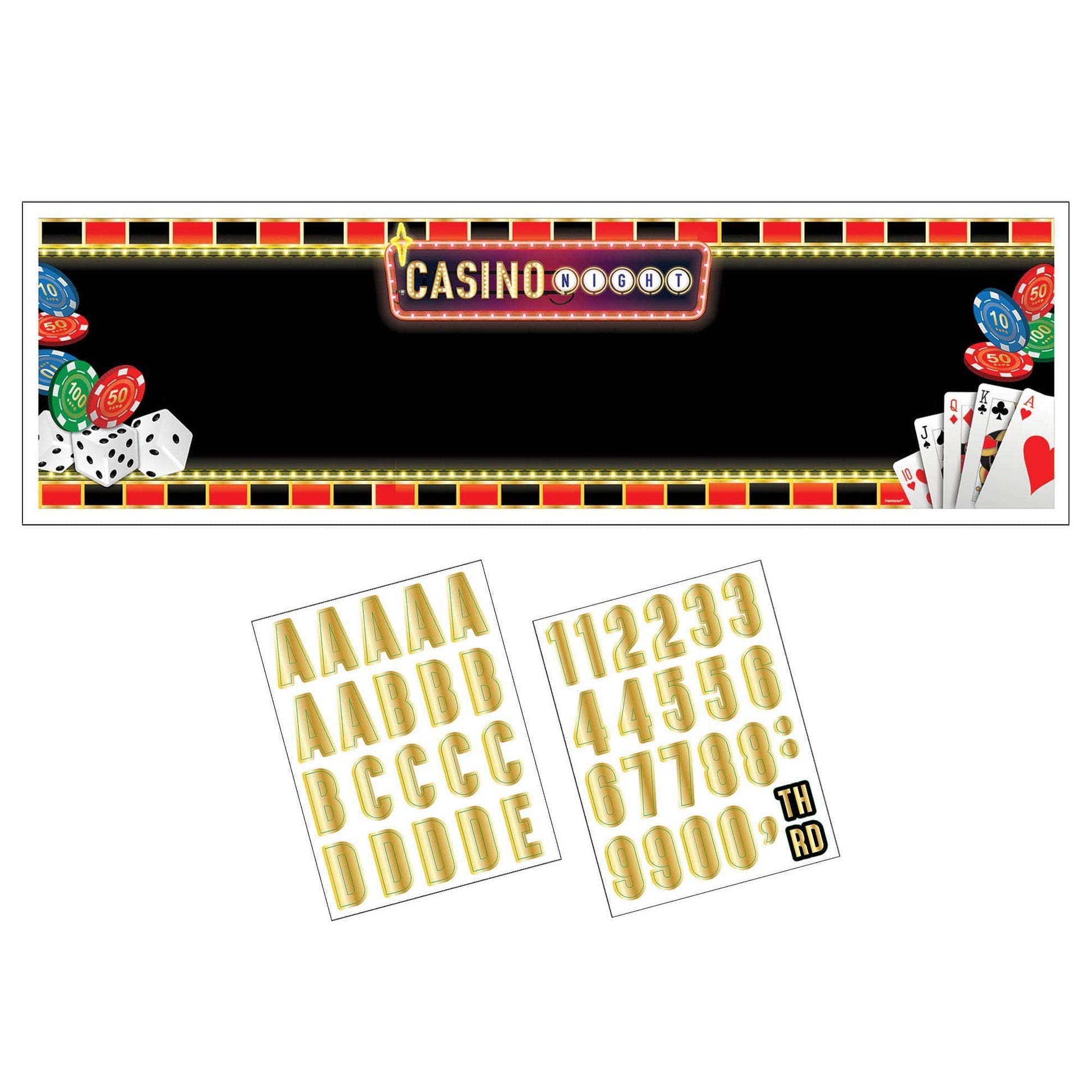 Roll The Dice Banner Personalize It! Giant Banner Sign - Amscan