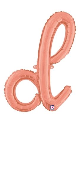 Script Letter D - Rose Gold
