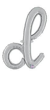 Script Letter D - Silver