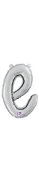 Script Letter E - Silver
