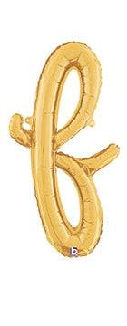 Script Letter F - Gold